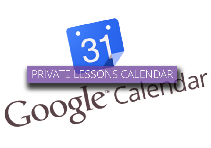 Private Lessons Calendar Cover